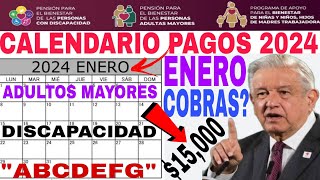 🎉ENERO ADELANTO PAGOS💯 15000💥 ADULTOS MAYORES 2024 PENSIÓN BIENESTAR VEDA ELECTORAL HOT AQUÍ 🙏 [upl. by Annoyek]