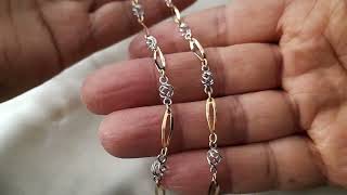 Gold Necklace Chain Ladies Multi Tone Fancy Twist Designed 16quot  Gold Collections [upl. by Eelac687]