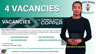 👲🤵👰🧑‍🍼Vacancies Ongopolo Mining Limited 4 Vacancies Tshudi Mine Closing Date 5 Jul 2024 [upl. by Ardnaik]