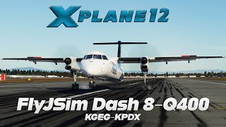 XPlane 12  FlyJSim Q4XP  Dash 8Q400  KGEG ✈ KPDX [upl. by Inttirb]