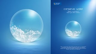 Photoshop Tutorial Poster Conserve Water [upl. by Gretchen]