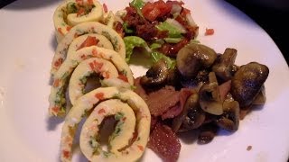 Omelet Roll with Bacon Mushrooms and Tomato Salsa [upl. by Lindemann711]