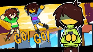 Frisk and Chara hypes it up  Undertale Animation [upl. by Ayiak]