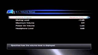 ONKYO AVR AV Home Cinema Receiver  Volume Setup [upl. by Akselav]