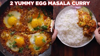 2 Yummy Egg Masala Curry For Dinner [upl. by Nolana]