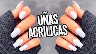 COMO HACER UÑAS ACRILICAS PARA PRINCIPIANTES ❤️CON Y SIN TIPS  Tutoriales Belen [upl. by Felicia]