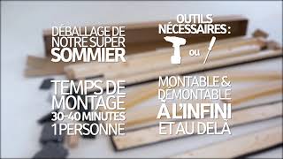 Montage et présentation de notre sommier en kit [upl. by Rocca621]