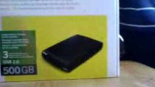 Unboxing Maxtor Basic 500 Gig USB HardDrive [upl. by Yellehs717]