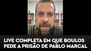 Live completa em que Boulos pede a prisão de Pablo Marcal por divulgar prontuário falso [upl. by Chapland]