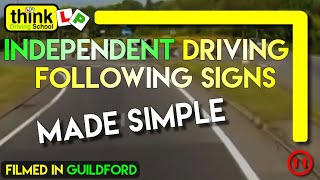 Independent Driving in Guildford Following Signs and Basic Commentary  Think Driving School [upl. by Atnwahsal736]