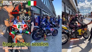 Pit box life and sound free practice session emilia romagna 2024 superbike misano circuit [upl. by Kathi]