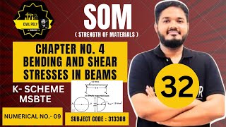 CH4 BENDING AND SHEAR STRESSES IN BEAM FIND qmax STRENGTH OF MATERIALS  SOM 313308 [upl. by Fredrika]