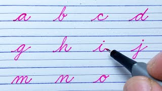 How to write English small letters in cursive  Cursive Writing a to z  abcd  Handwriting practice [upl. by Eelegna]