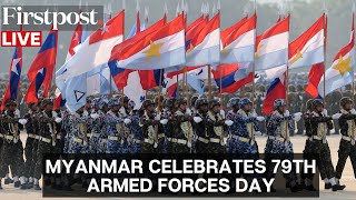 Myanmar Military Parade LIVE Myanmar’s Military Marks Armed Forces Day Amid Continued Violence [upl. by Jerrine244]