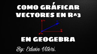 Como graficar vectores en R3 con GeoGebra [upl. by Dorris]