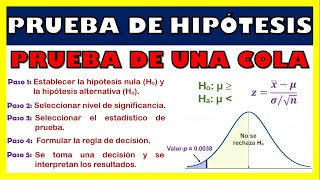 PRUEBA DE HIPÓTESIS PARA LA MEDIA VALORp [upl. by Elin]