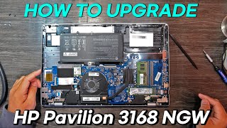 HP Pavilion 3168 NGW Laptop  Upgrade RAM SSD Battery [upl. by Yrannav]