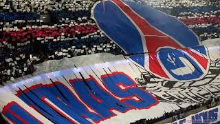 Le tifo quotEnsemble nous sommes invinciblesquot lors de PSG Atletico Madrid 06112024 [upl. by Adyl]