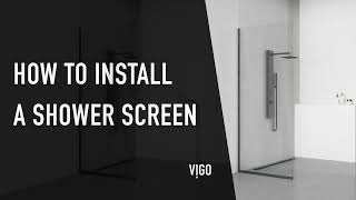 Full VIGO ZENITH VG6075 Fixed Shower Screen Installation [upl. by Simmie]