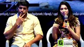 Jayam Ravi and Tamannaah at Thillalangadi Press Meet Clip 5 [upl. by Azaleah15]