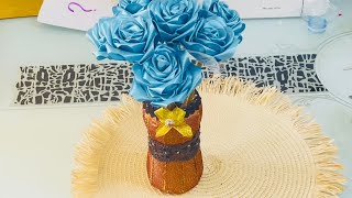 plastic bottle flower vase Best out of waste  DIY [upl. by Bollen]