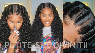 THE BEST PRE BRAIDED STYLED GLUELESS WIG FOR BEGINNERS ft West Kiss Hair  PETITESUE DIVINITII [upl. by Frannie178]