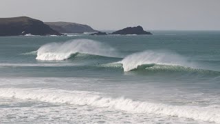 SURFING NEWQUAY CORNWALL Swell Town lights up [upl. by Leagiba334]