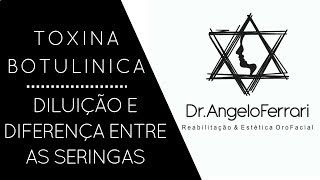 Toxina Botulínica  Diluição e Diferenças entre as Seringas [upl. by Padriac]