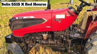 Solis 5515 Tractor work at fields 🏑 with 9 tyne cultiveter performance video subscribe us [upl. by Gnuj]