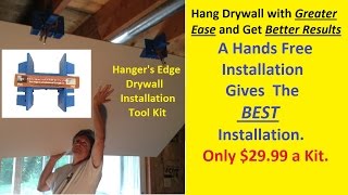 Drywall Installation Tool  An Easy Better and Affordable Way to Hang Drywall Ceilings by yourself [upl. by Trilley600]