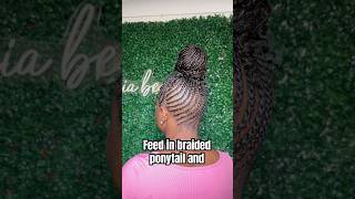 Braided ponytailbraidedponytail easyhairstyle braids braider viralshorts [upl. by Ahsonek]