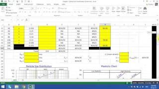 Excel ปฐพีกลศาสตร์ การจำแนกดินแบบ Unified หรือ Unified Soil Classification System [upl. by Meade]