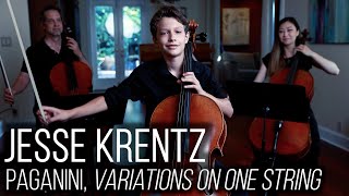 Jesse Krentz 12 cello Paganini Variations on One String from Rossinis Moses [upl. by Hanala]