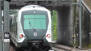 MI09 et Z50000 NAT  Gare de Cergy Saint Christophe sur la ligne A du RER et L du Transilien [upl. by Ahsenom]