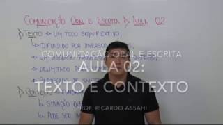 AULA 02 TEXTO E CONTEXTO [upl. by Aitrop889]