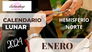 Calendario Lunar Enero 2024Cortarse el cabello y depilarse en el Hemisferio Norte [upl. by Gnivri]