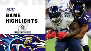 Titans vs Ravens Divisional Round Highlights  NFL 2019 Playoffs [upl. by Aicil]