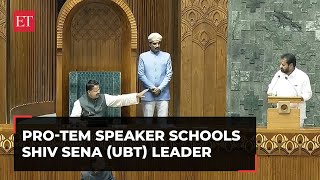 Protem Speaker schools SSUBT leader Nagesh Bapurao asks to retake oath after initial flub [upl. by Lleret]