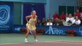 Tennis Classic 2011 Wozniacki and Cibulkova are great dancers [upl. by Horlacher1]