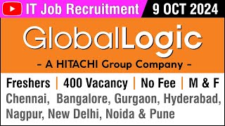 IT Job  Global Logic  HITACHI  9 OCT 2024  Freshers Vacancy  No Fee  Apply Online  in Tamil [upl. by Assilac]