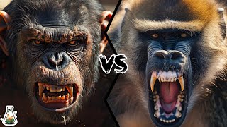 Chimpanzee vs Baboon  Who Would Win in a Fight [upl. by Angeli]