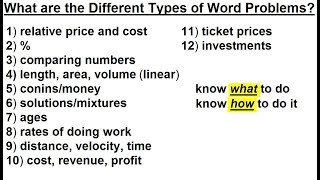 Algebra  Ch 2 Word Problem 2 of 46 What are the Different Types of Word Problems [upl. by Khalid]