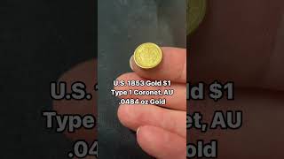 Smallest American Coin EVER Gold 1 Type 1 Coronet [upl. by Salvatore]