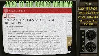 Back To The Basics Webinar Being Held 1110 [upl. by Notsuh]