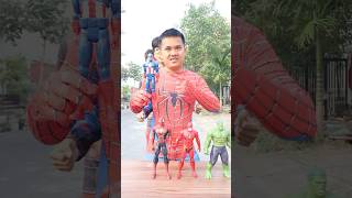 Team Colorman Spiderman Vs Doll Squid Game Chooốe Toys nonoshortvideo [upl. by Eartha]