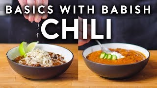 Carnivorous Chili amp Vegetarian Chili  Basics with Babish [upl. by Mariele]