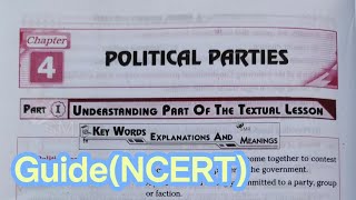 10th class social studies political science 4thlesson political parties question ampanswer guide ncert [upl. by Jesus]