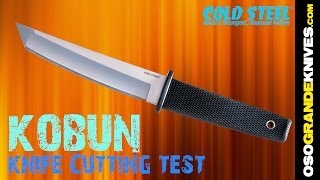 Cold Steel Kobun Tanto Knife Cutting amp Throwing Action [upl. by Drescher]