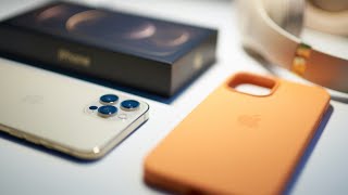 iPhone 12 Pro Max Gold Unboxing  Kumquat MagSafe Silicone Case  4K HDR 60 Shot on iPhone 12 Pro [upl. by Zannini414]