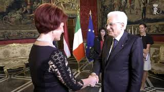 Quirinale  Presentazione delle lettere credenziali al Presidente Mattarella dei nuovi Ambasciatori [upl. by Gabor]